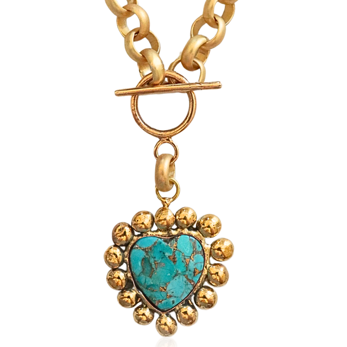 Bold Heart Chain Necklace