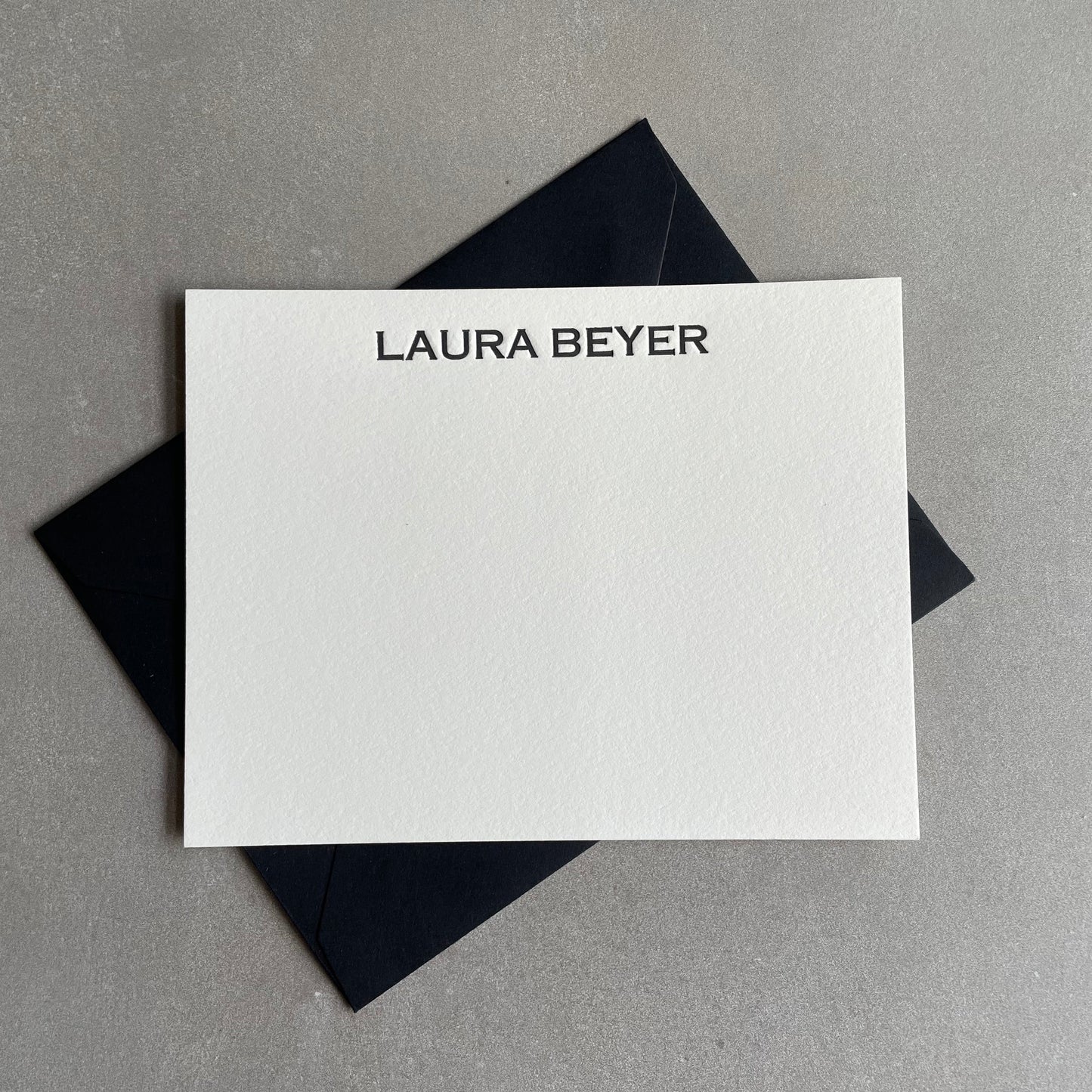 The Copperplate Name Notecard