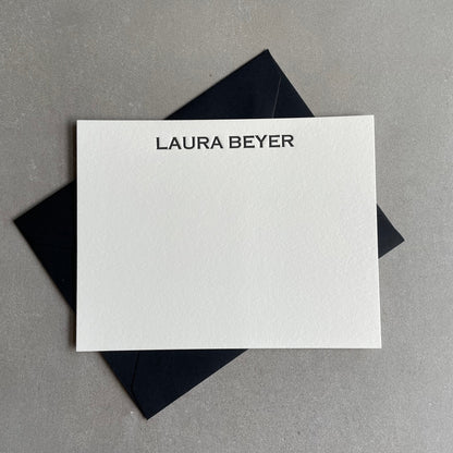 The Copperplate Name Notecard