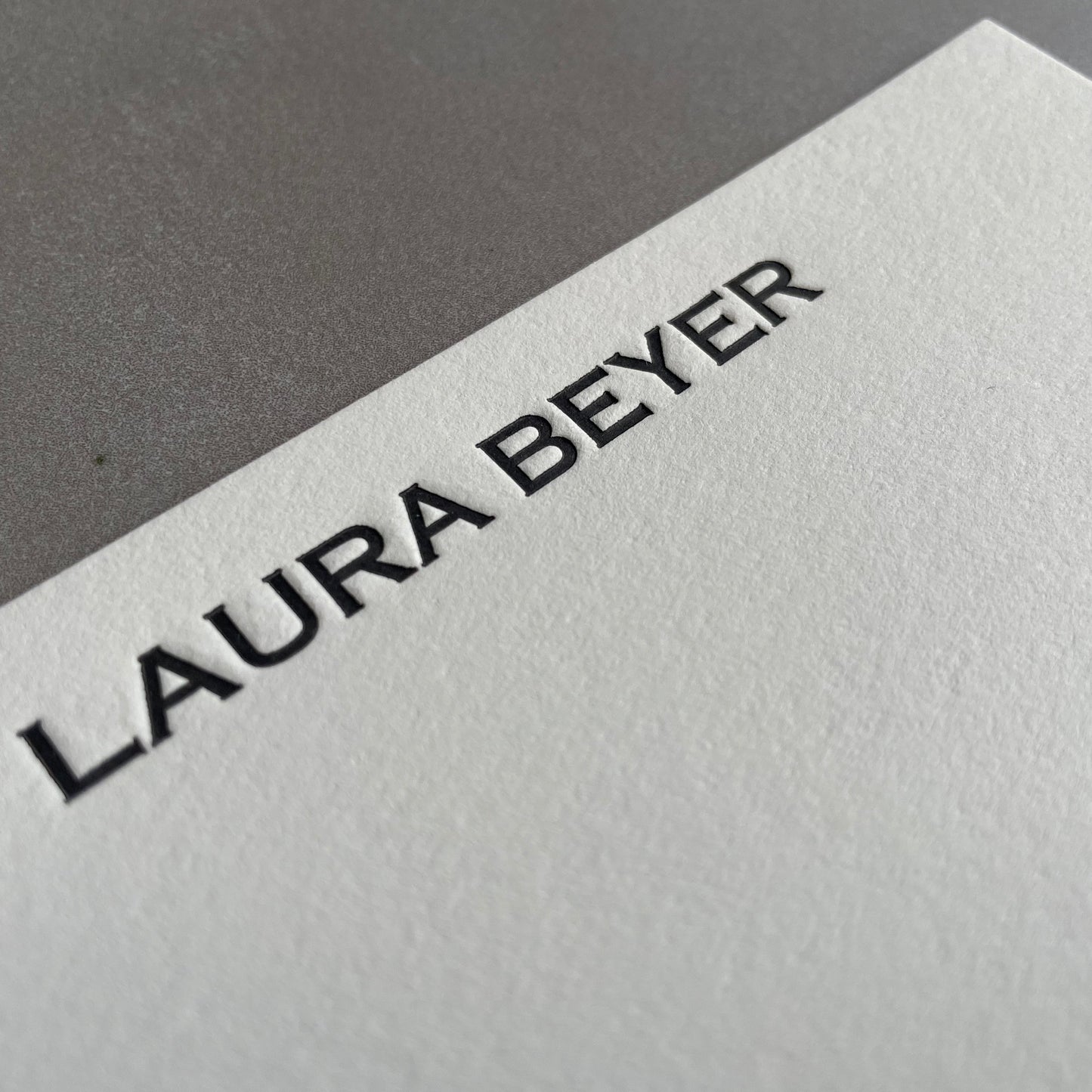 The Copperplate Name Notecard