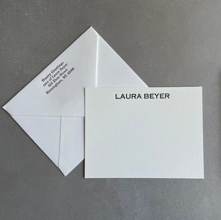 The Copperplate Name Notecard