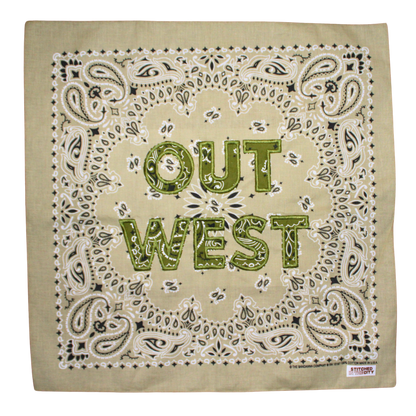 Out West Beige and Olive Bandana