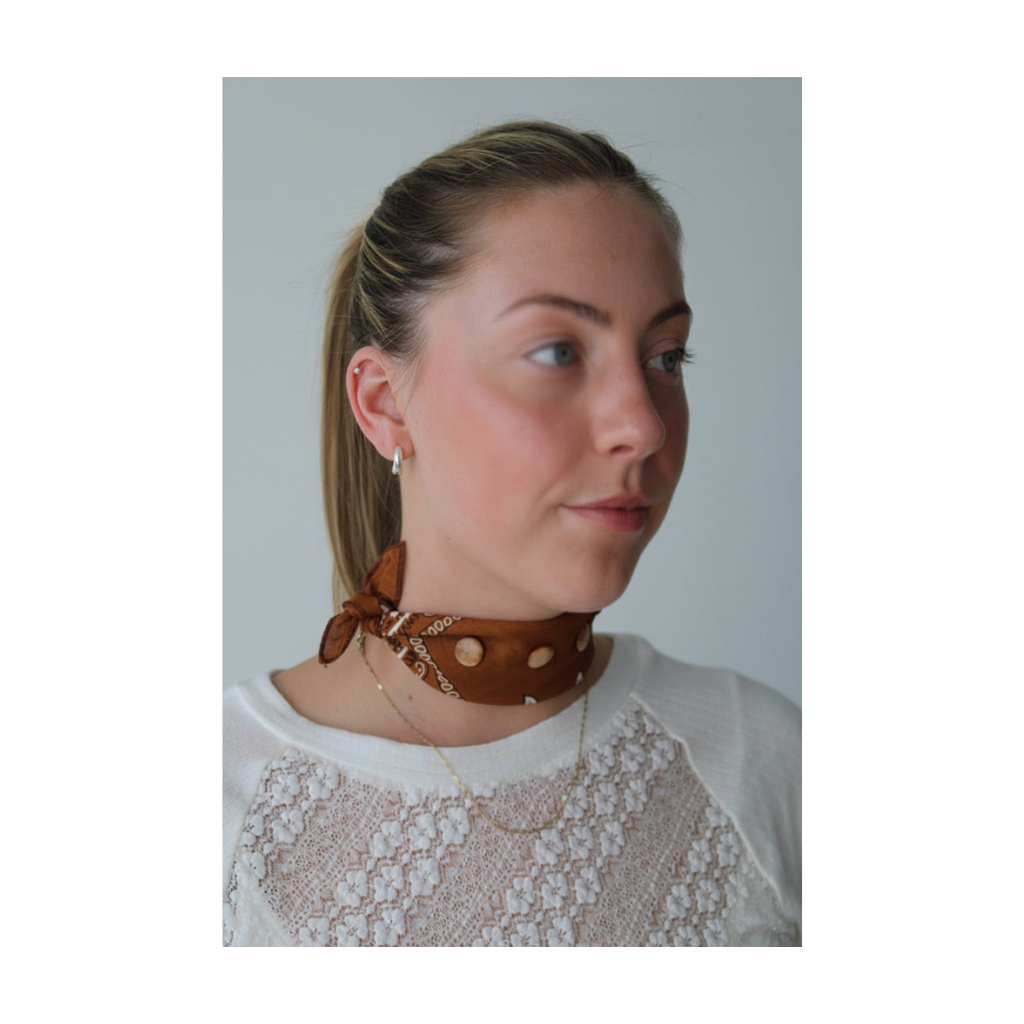 Mother of Pearl Beaded Bandana Choker