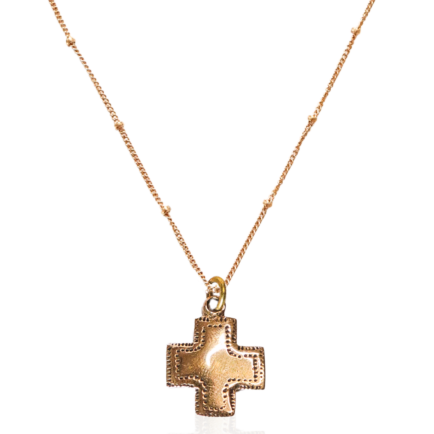 Gold Southwest Cross Necklace