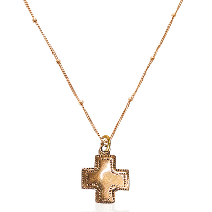 Gold Southwest Cross Necklace
