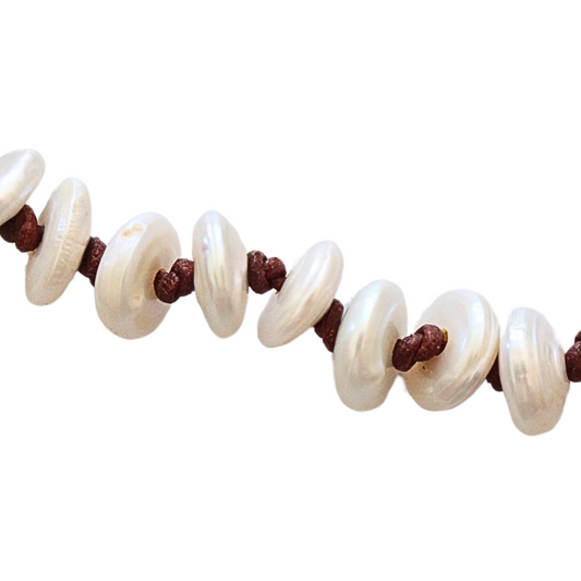 Gold Sacred Heart Pearl Necklace
