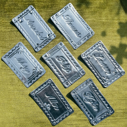 Embossed Tin Placecards