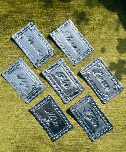 Embossed Tin Placecards