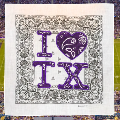 FW TX Purple Mini Bandana