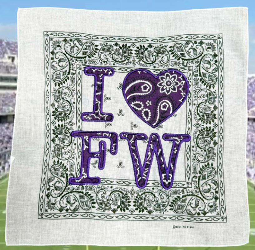 FW TX Purple Mini Bandana