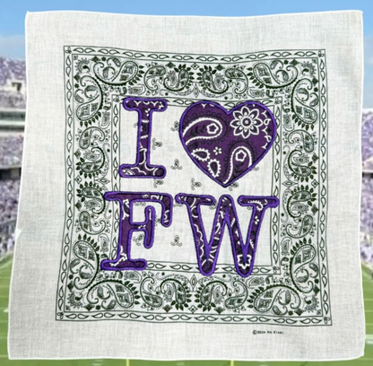 FW TX Purple Mini Bandana