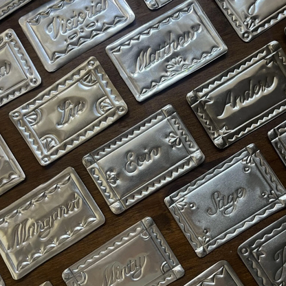 Embossed Tin Placecards