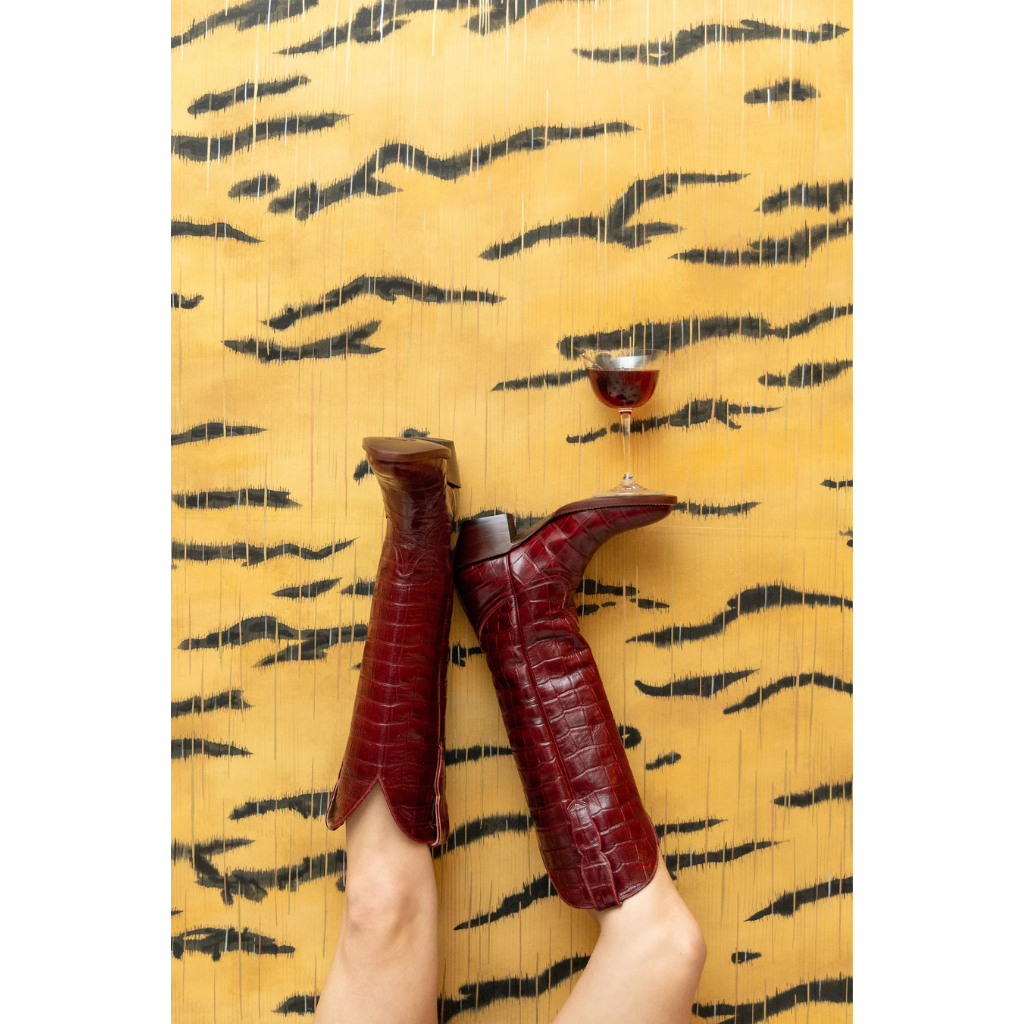 Lady with The City Boots II Print
